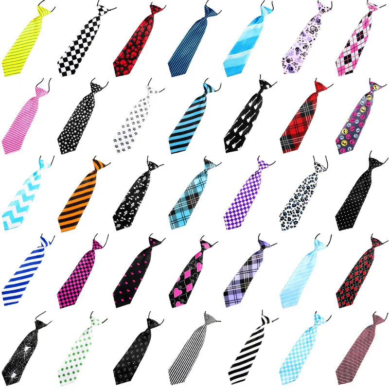 Kids Necktie Adjustable Elastic Neck Tie The Necktie Baby Accessories Printed Ties Multi Styles Mixed