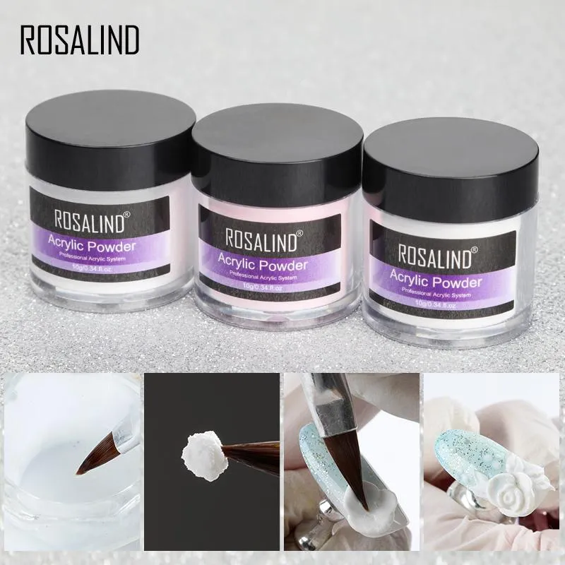 ROSALIND Polvere Acrilica Poly Gel Per Smalto Per Unghie Decorazioni Per Unghie Set Per Manicure In Cristallo Kit Accessori Per Unghie Professionali