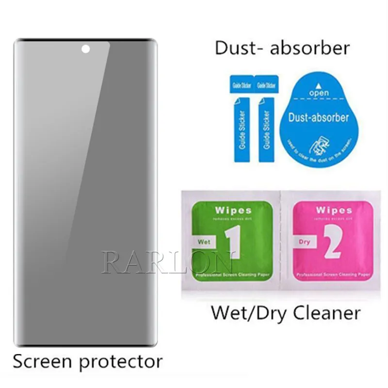 Protezione lo schermo privacy 3D curvo anti-spia 9H Durezza Bordo protettivo Colla in vetro temperato Samsung Galaxy S23 Ultra S22 Plus S21 FE S20 S10 E S9 S8 Nota 20 10 9