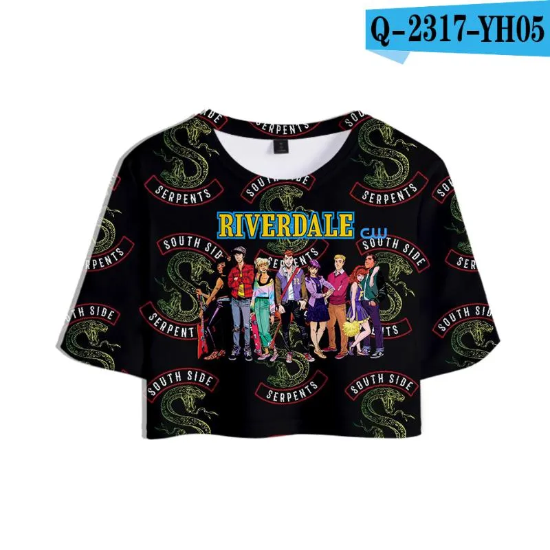 Camiseta Para Mujer Imprima 3D Riverdale Verano Tops Casuales