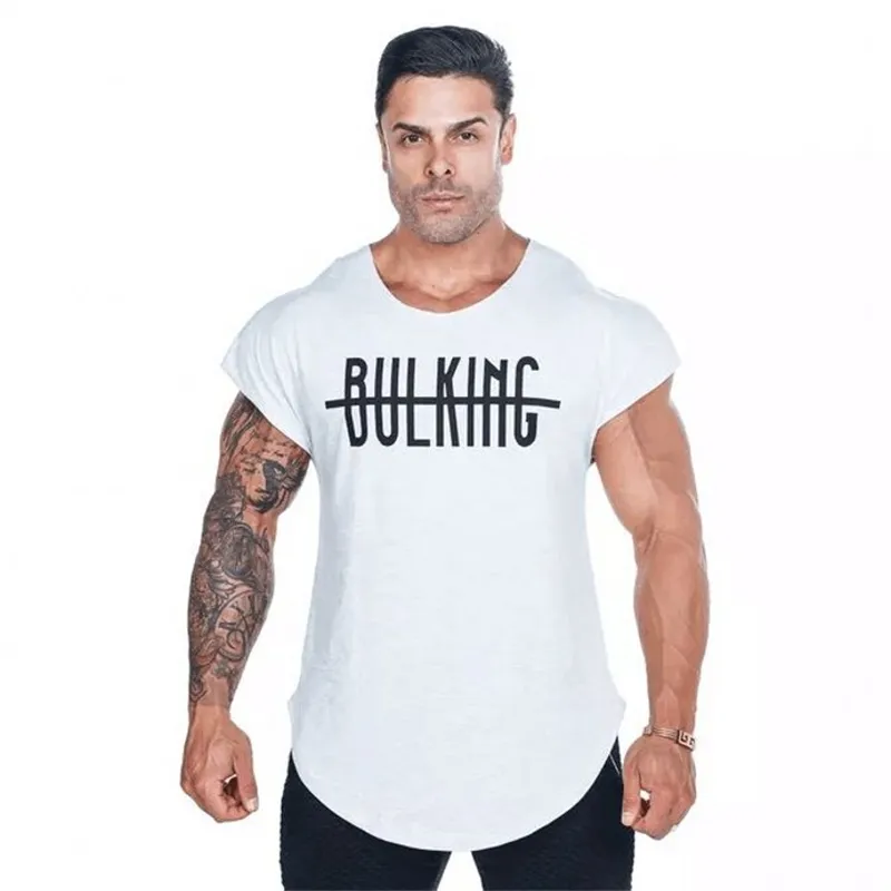 Jaysnow mens fitness t-shirt ginásios fisiculturismo treino magro manga curta algodão camiseta verão macho casual tee tops roupas