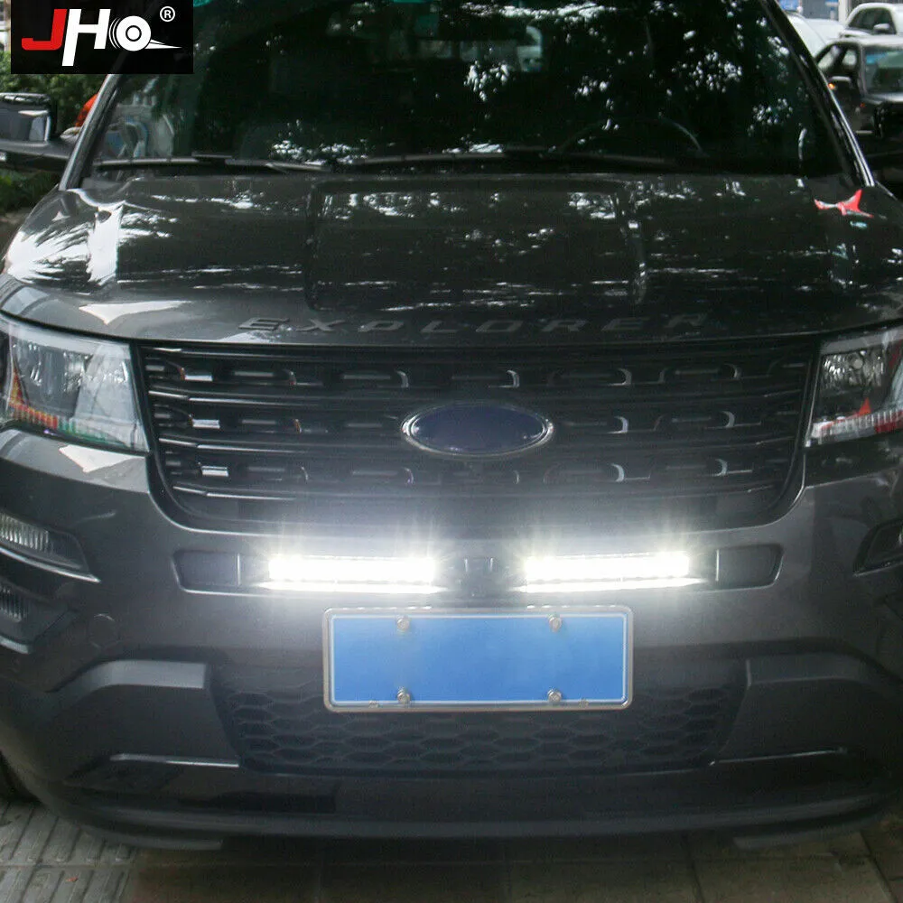 Barres lumineuses LED stroboscopiques pour calandre avant de conduite hors route, pour Ford Explorer 2016 – 2019