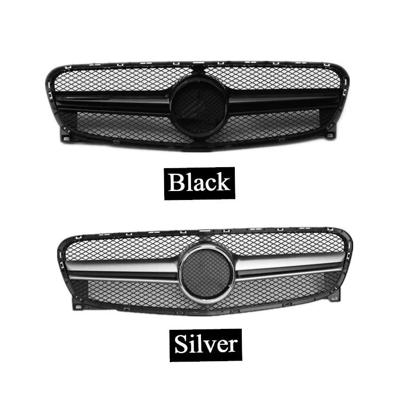 1 Parça ABS Ön Yarış Izgara Izgara Izgara Ben-Z GLA X156 Yedek Siyah / Gümüş Araba Izgarası