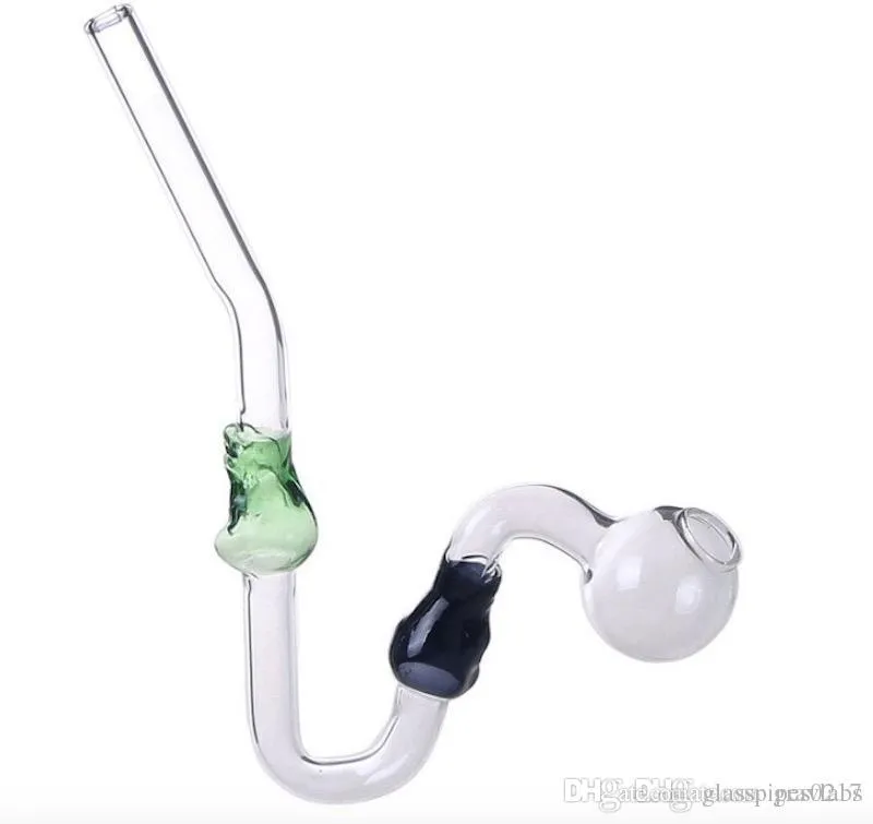 S Şekil Cam Pyrex Kafatası Yağ Burner Cam Yılan Yağ Brülörler Sigara Borular Kavisli Cam Tüp yağ Dab Rig boru