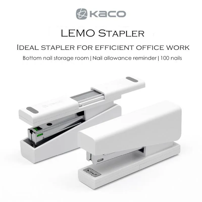 Xiaomi youpin Kaco LEMO Agrafeuse 24/6 26/6 avec 100pcs Staples pour papier de bureau efficace école 3007123-B1