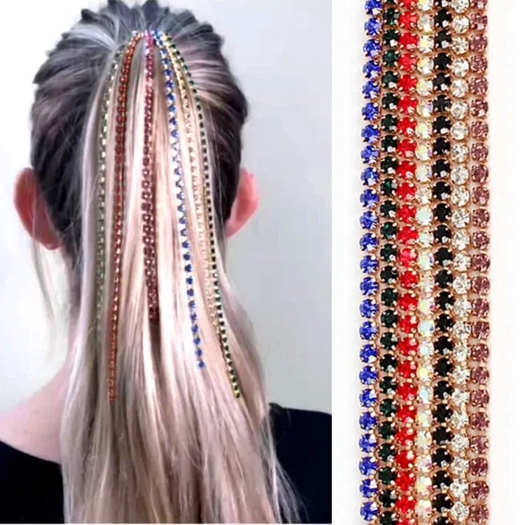 Clip per capelli BB con catena di estensione per parrucca alla moda, per donna, con artiglio, collegamento alla testa, 7 colori