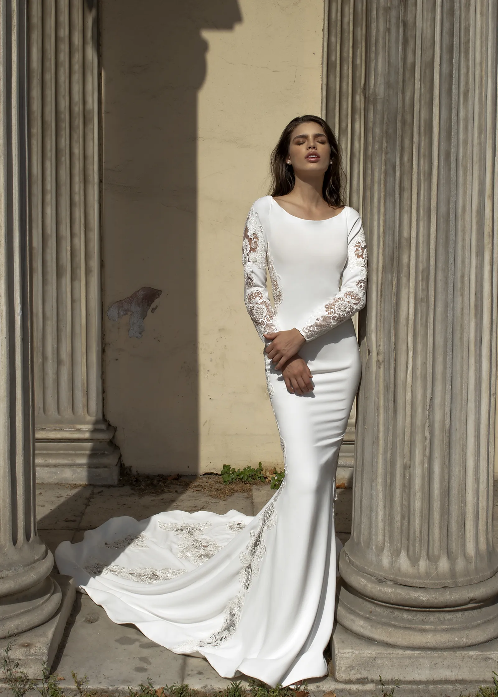 wedding dress donoma with long sleeves reviews Wedding Dress Donoma with Long Sleeves Olivia Bottega