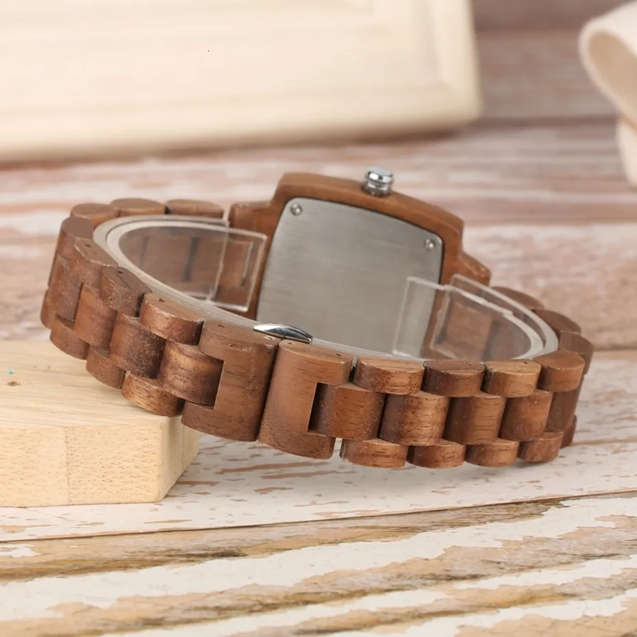 Unique Walnut Wooden Watches for Lovers Couple Men Watch Women Woody Band Reloj Hombre 2019 Clock Male Hours Top Souvenir Gifts 2019 2020 2021 2022 2023 2024 (11)