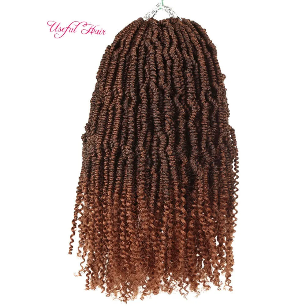 Bomb Twist Crochet Hair Extensions 75g Soft Ombre Crochet Braids Pre zapętlone Puszyste oplatanie Włosów Spring Twystów Syntetyczny Przedłużanie Włosów