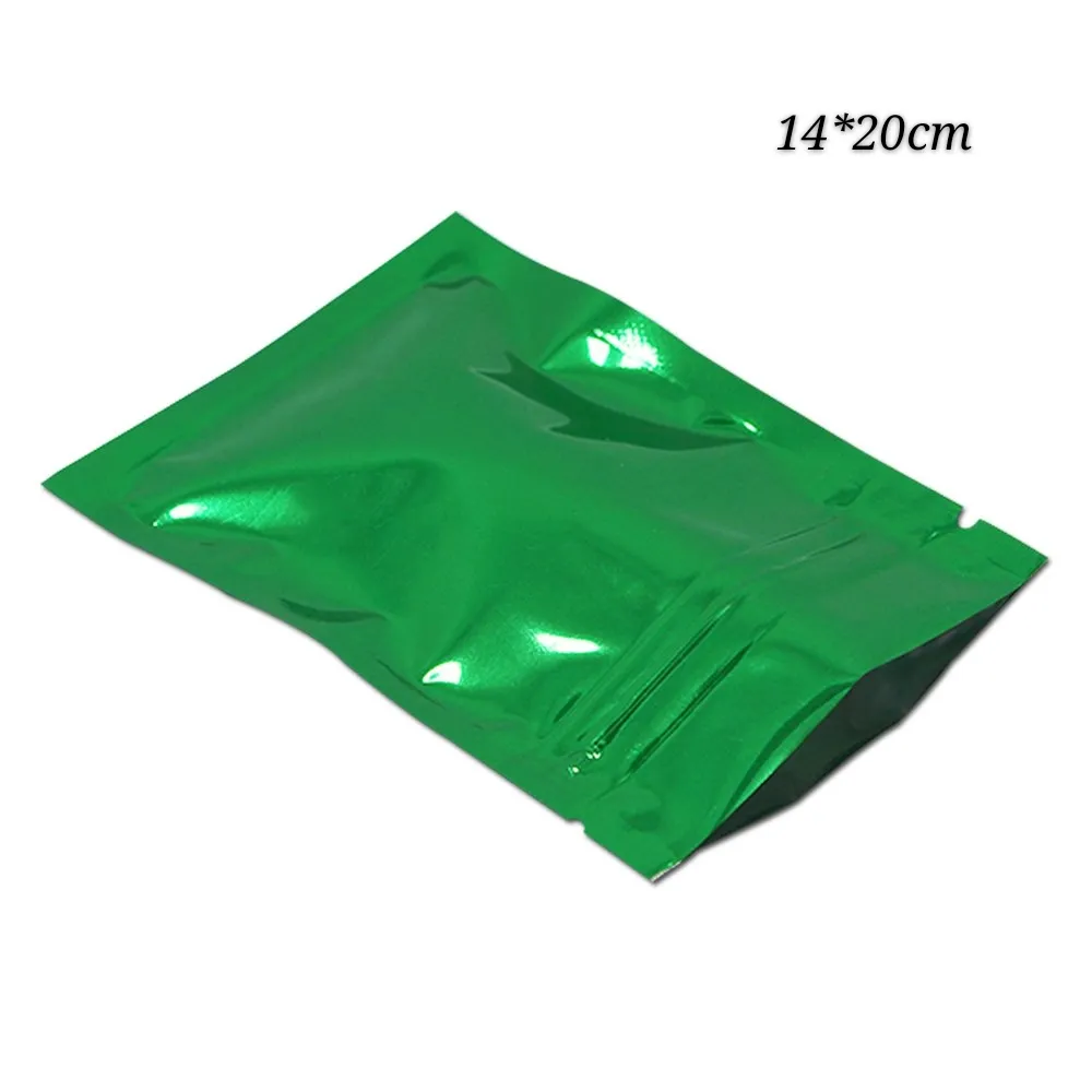 14 * 20 cm 100 pz mylar chiusura lampo sacchetto di imballaggio per la conservazione del caffè sacchetti per l'imballaggio di generi alimentari per la casa sacchetto di tenuta della chiusura lampo snack confezione sacchetti richiudibile a prova di odore