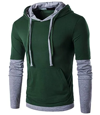 Fashion Mens Casual LongShort Sleeve Slim Fit Hoodie Shirt Jacket