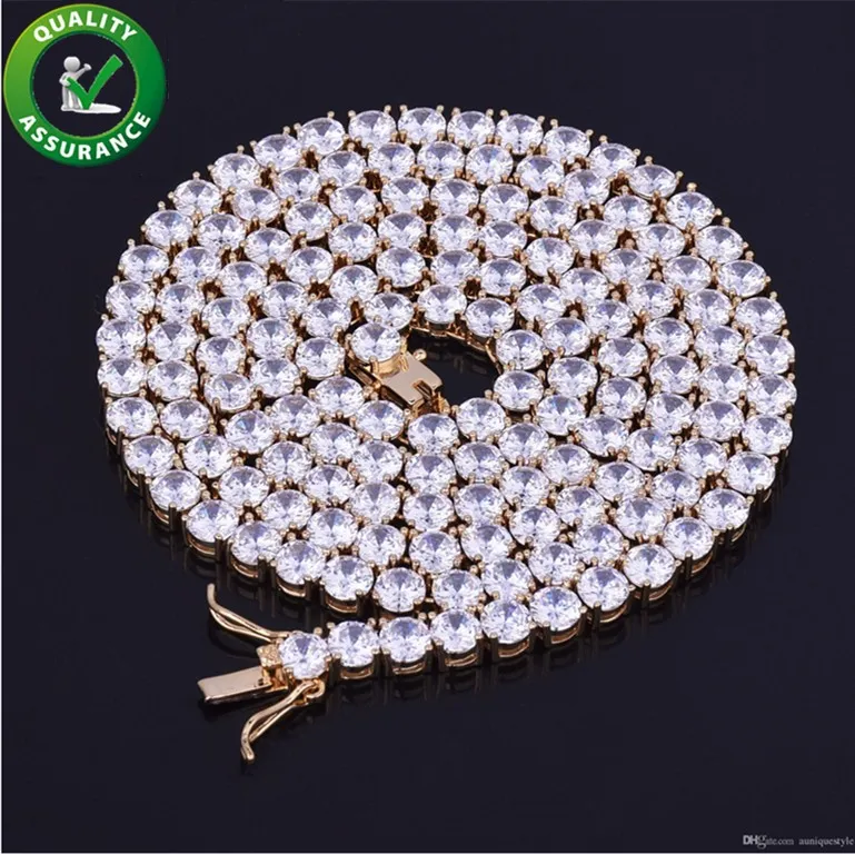 Iced Out Tennis Chain Necklace - Hip Hop Jewelry for Men, Luxury Rapper ...