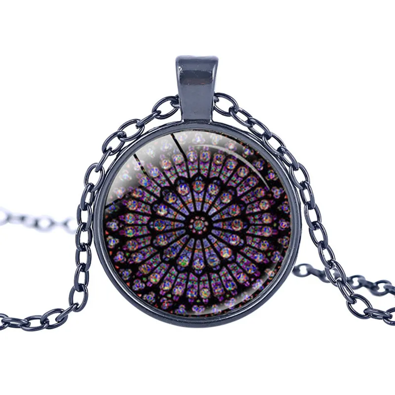 Notre dame cathedral discount rose window pendant
