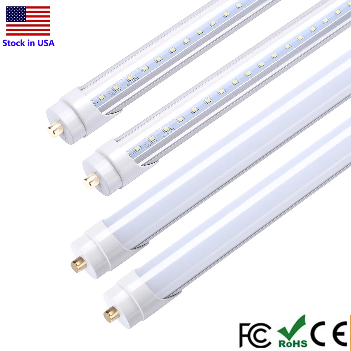 LED Fluorescent Tube Light Lamp 8ft 8 foot FA8 45W T8 LED Tube Lights Single Piece 4500LM Factory Shop Light