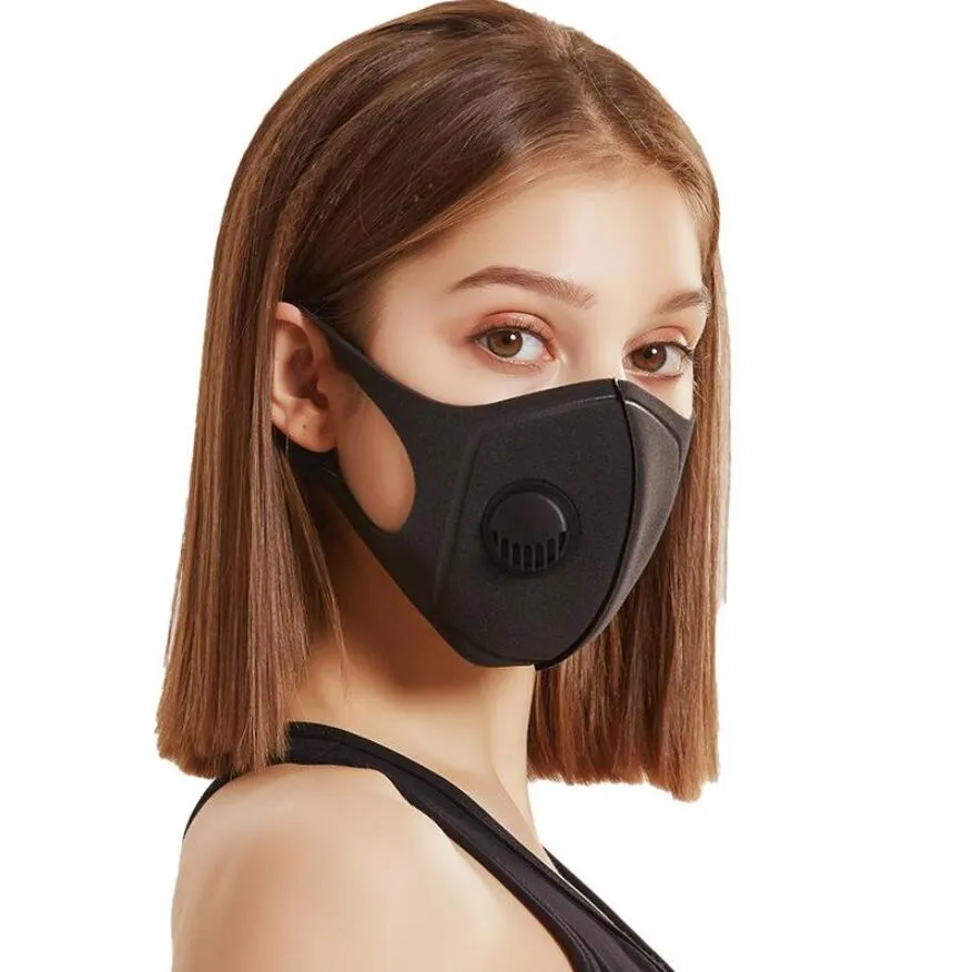 Maschera Protettiva Spugna Antipolvere Antiappannamento Maschera Nera 3D  Con Valvola Respiratoria Lavabile Riutilizzabile Sport Invernali Allaria  Aperta Warme Da 1,22 €