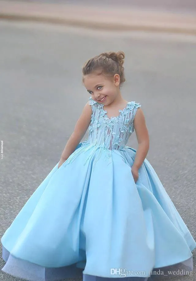 light blue flower girl dress Nicolette's Couture Dusty Gray Lace for Women, Size 4 8 years Light Blue Princess A-line dusty