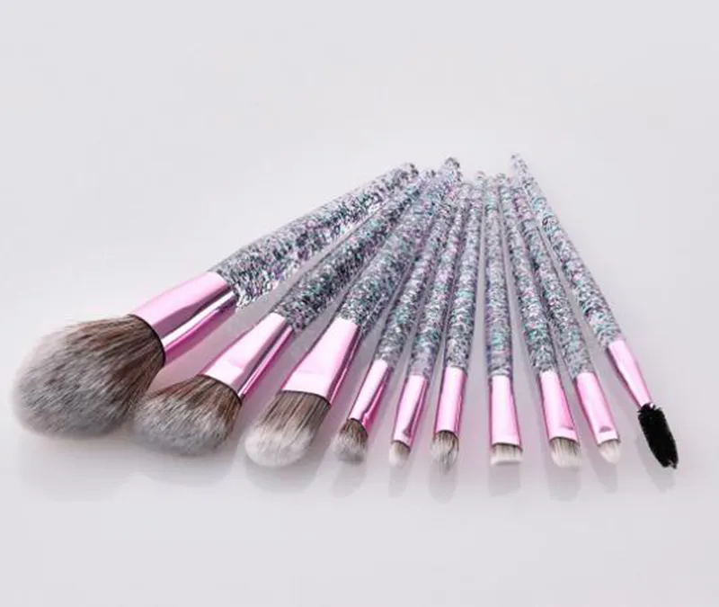 Ensemble de pinceaux de maquillage professionnel diamant paillettes fond de teint sourcil fard à paupières brosse cosmétique brosse outils Pincel Maquiagem