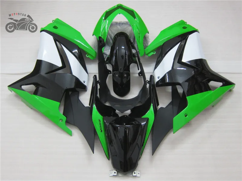 Kawasaki Ninja 250R 2009 2011 2013 2014 250R EX250 녹색 검은 bodykits에 대 한 무료 사용자 정의 ABS 공정 키트