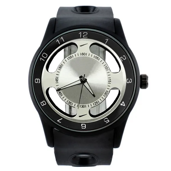 Modemarke Damen Herren Silikonband Quarz-Armbanduhr N06