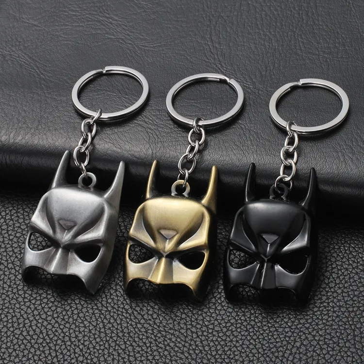 10 pièces métal porte-clés masque jouets clé voiture pendentif haute qualité porte-clés anneaux femmes sac bijoux hommes HJ249