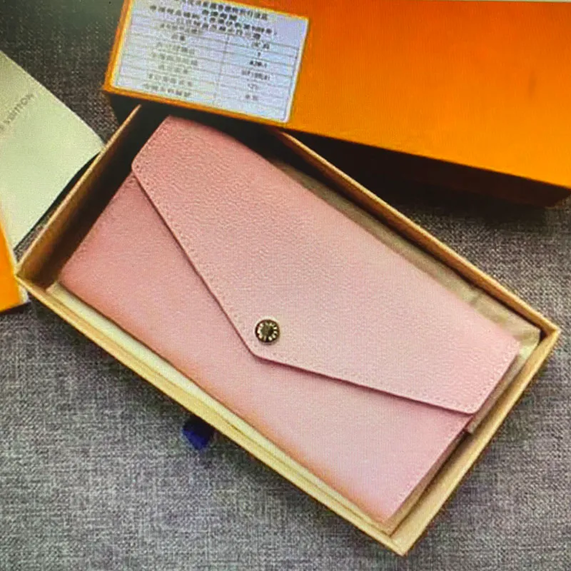 M64082 Empreinte Leather SARAH WALLET Women Embossed Envelope Style Long Wallet Card Holder Case Iconic L Flower Wallets Clutch Purses 64082