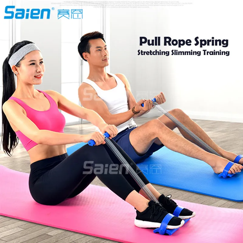 Resistance Bands Elastic Sit Up Pull Rope Spring Tension Foot Pedal Abdomen Leg Exerciser Tummy Trimmer Equipment Gym Arm Waist Sport Fitness Stretching