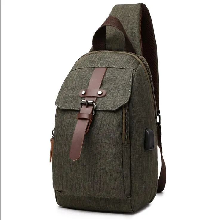 HBP Grüner Rucksack-Stil, Reisegepäcktasche, einzelner Riemen, eine Riementasche, einfarbig, spritzwassergeschützter Rucksack für Mittelschüler, kostenlos s