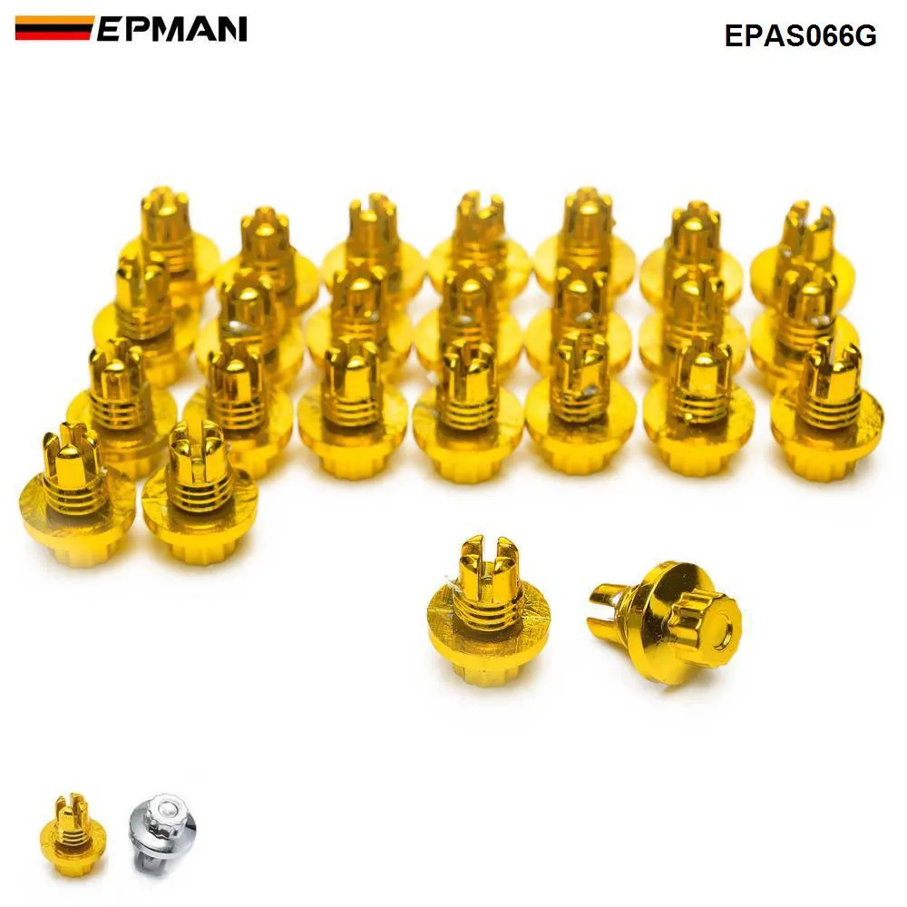 epman -25pcs / lot 플라스틱 바퀴 리벳 Ah DS 시리즈 휠 림 캡 립 스크류 볼트 타이어 EPAS066G