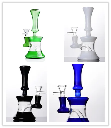 7 "mini bäger bongs inline perc mini hookahs olje dabb riggar vattenrör med skål 14 mm foggrön