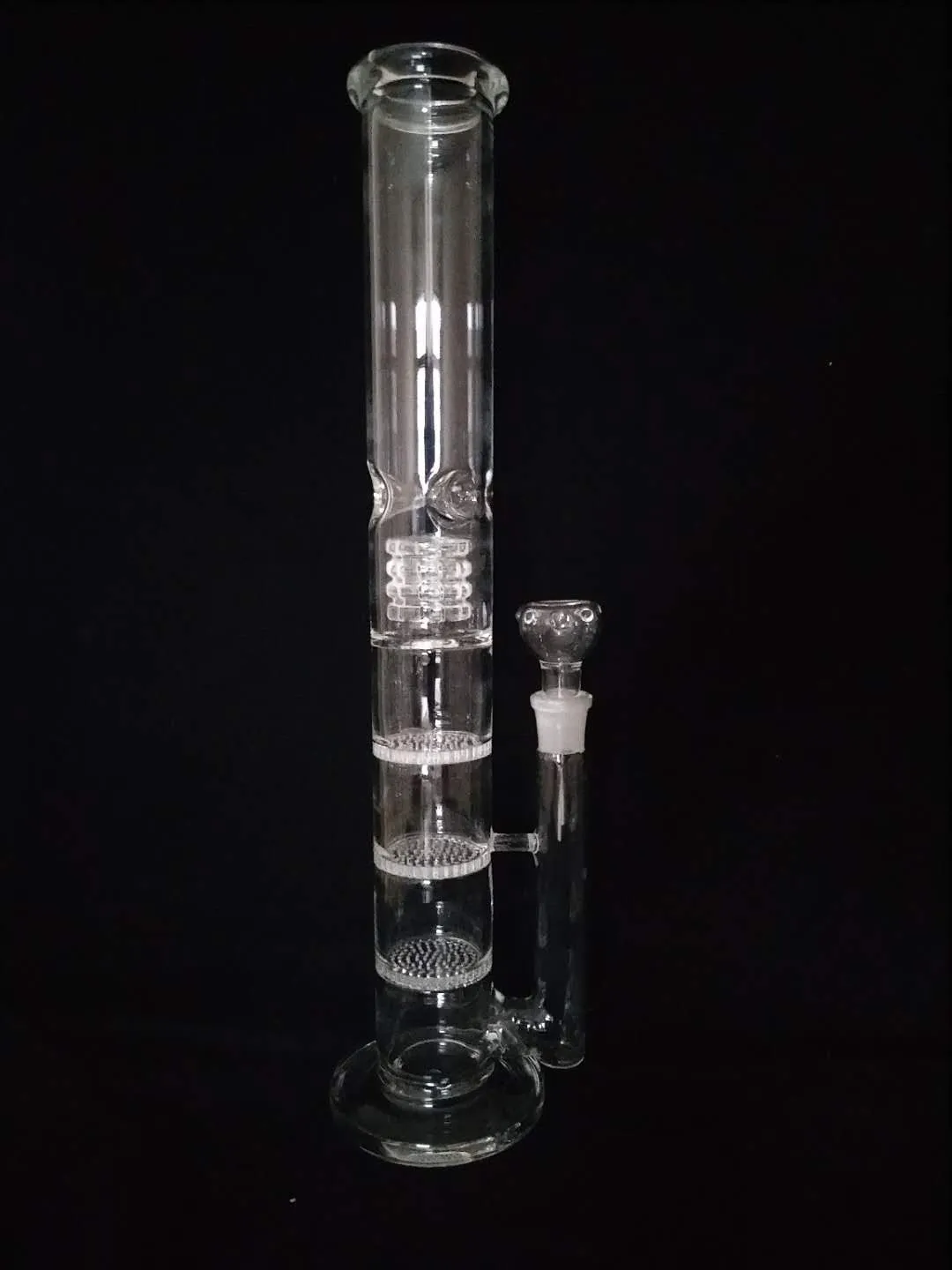ボンズ安いオイルリグガラス水パイプトリプルハニカムガラス喫煙ウォーターパイプ水ギセル