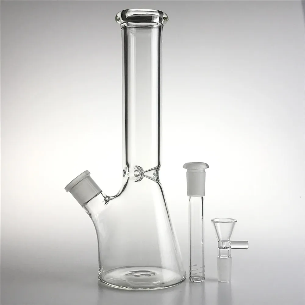 14mm Glazen Bong Waterpijp Downstem Kom met 10 Inch Dikke Bedwelmende Beker Recycler Rechte Waterpijpen Waterleidingen voor reizen Roken