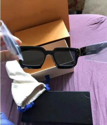 Groothandel-free shipp fashion millionaire zonnebril zwart bewijs zonnebril kwaliteit luxe met doos
