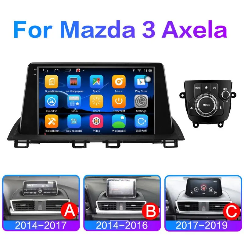 Araba DVD Oynatıcı Android 10 Multimedya Radyo 3 Axela 2014-2021 GPS Navigasyon Video Stereo Ses Kafa Ünitesi 2Din Hayır