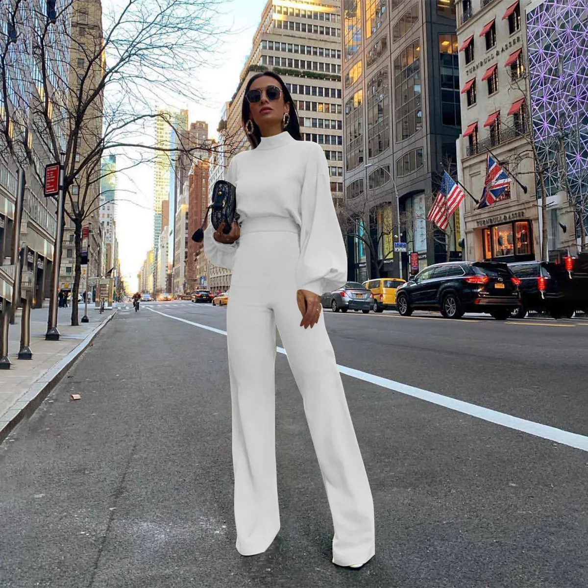 White long pant jumpsuit new arrivals