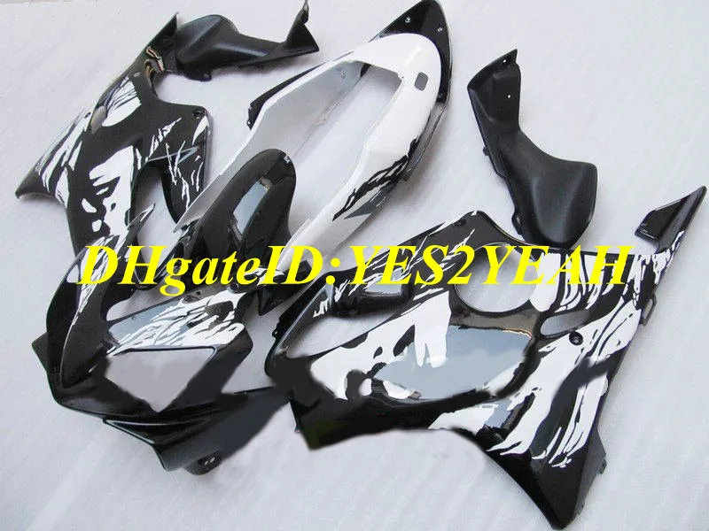 Motorcykel Fairing Kit för Honda CBR600F4I 04 05 06 07 CBR600 F4I 2004 2007 Skönhet ansikte Vit Svart Fairings Set + Presenter Hy77