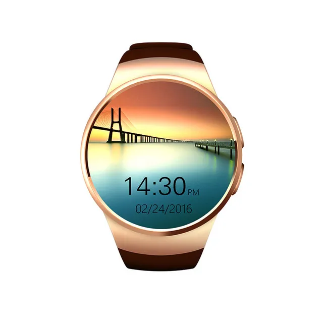 KW18 Smart Watch W pełni ekran Zaokrąglony Bluetooth Reloj Inteligente SIM Karta SIM Wristwatch Tętna Monitor Bransoletka MIC Bransoletka dla IOS Android