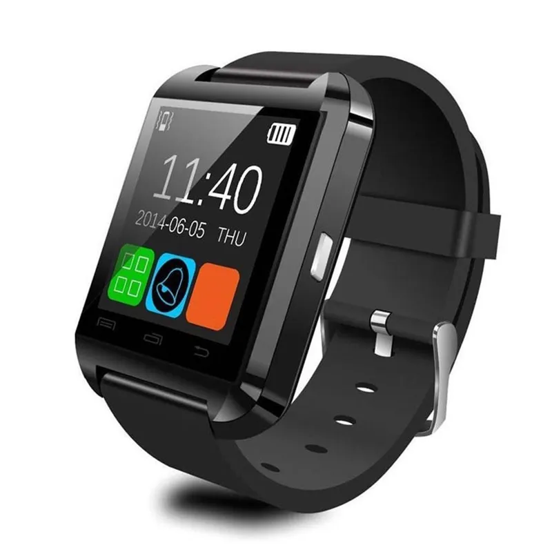 El reloj inteligente U8 original admite 2G LTE Bluetooth Reloj de pulsera inteligente electrónico Rastreador de ejercicios Pasómetro Pulsera inteligente para Android iPhone