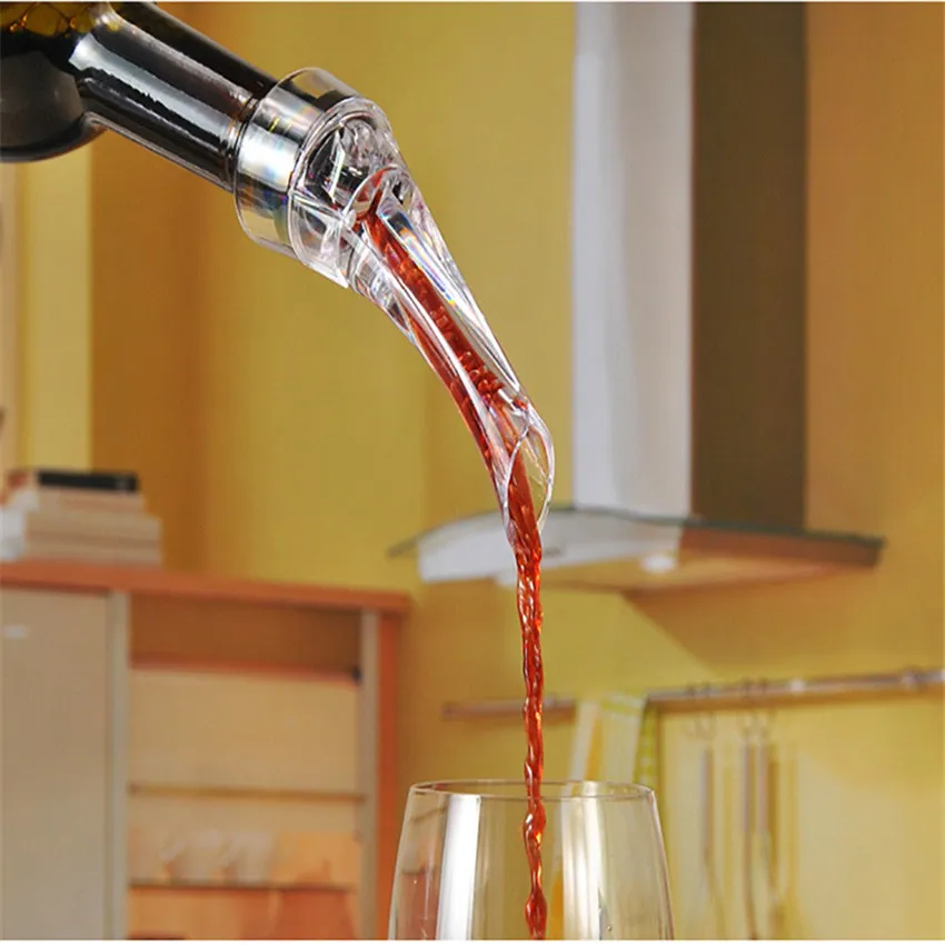 Vin rouge Mini Magic verseurs aérateur bouteille de vin Decanter épreuve des fuites d'outils de filtre acrylique pour la fête du vin haut de gamme Aérateur Verseur A07