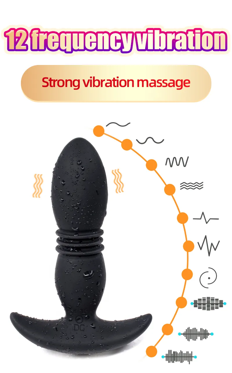 Plug anale a spinta con telecomando per stimolazione prostatica_voghion.com