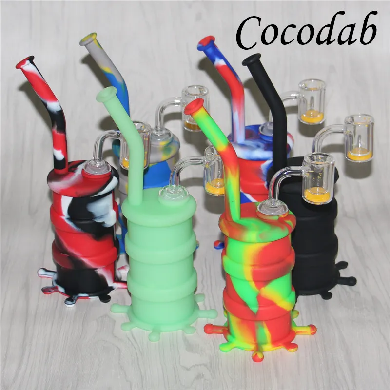 Allocroic Thermal Quartz Banger Nail Masculino 14mm Quartz Bangers Para Vidro Bongs Silicone Dab Rigs Mini Beaker Smoking Rigs Hookahs