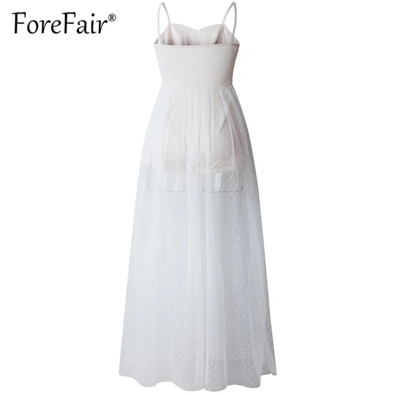 Forefair women long mesh dress elegant black white sleeveless maxi party dresses 2019 Swimwear summer beach dress (25)