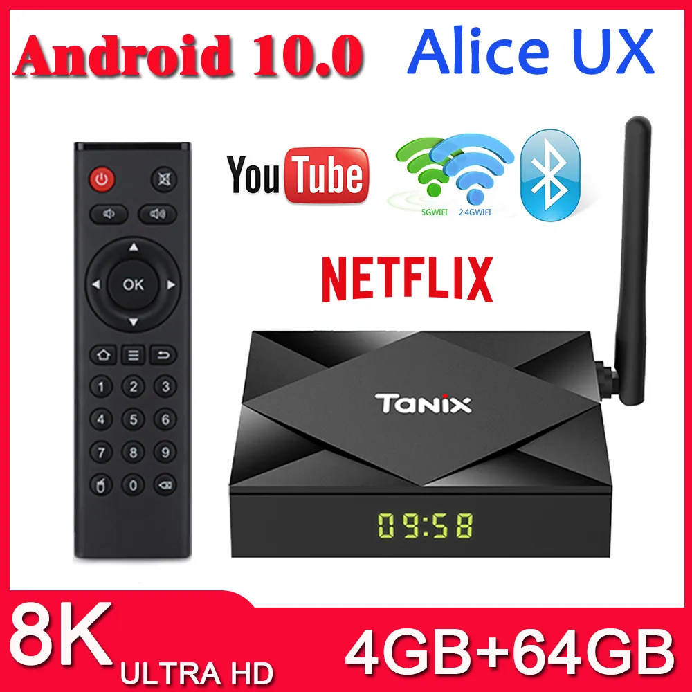 Nuovo TX6S TV Box Android 10.0 H616 4GB 64GB 2.4G 5G WiFi BT Set Top Box