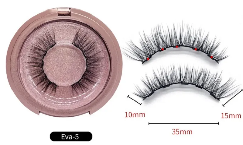 2019 New 5 Magnetic False Eyelashes 9 Styles Magnet Fake Eyelashes Eye Makeup Kits Eyelash Extension by Boomboom6318347