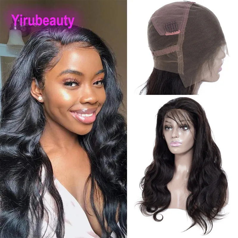Indian Virgin Hair Full Lace Wig 150% Density Body Wave Wholesale 12-30inch Hair Products Free Part Natural Color