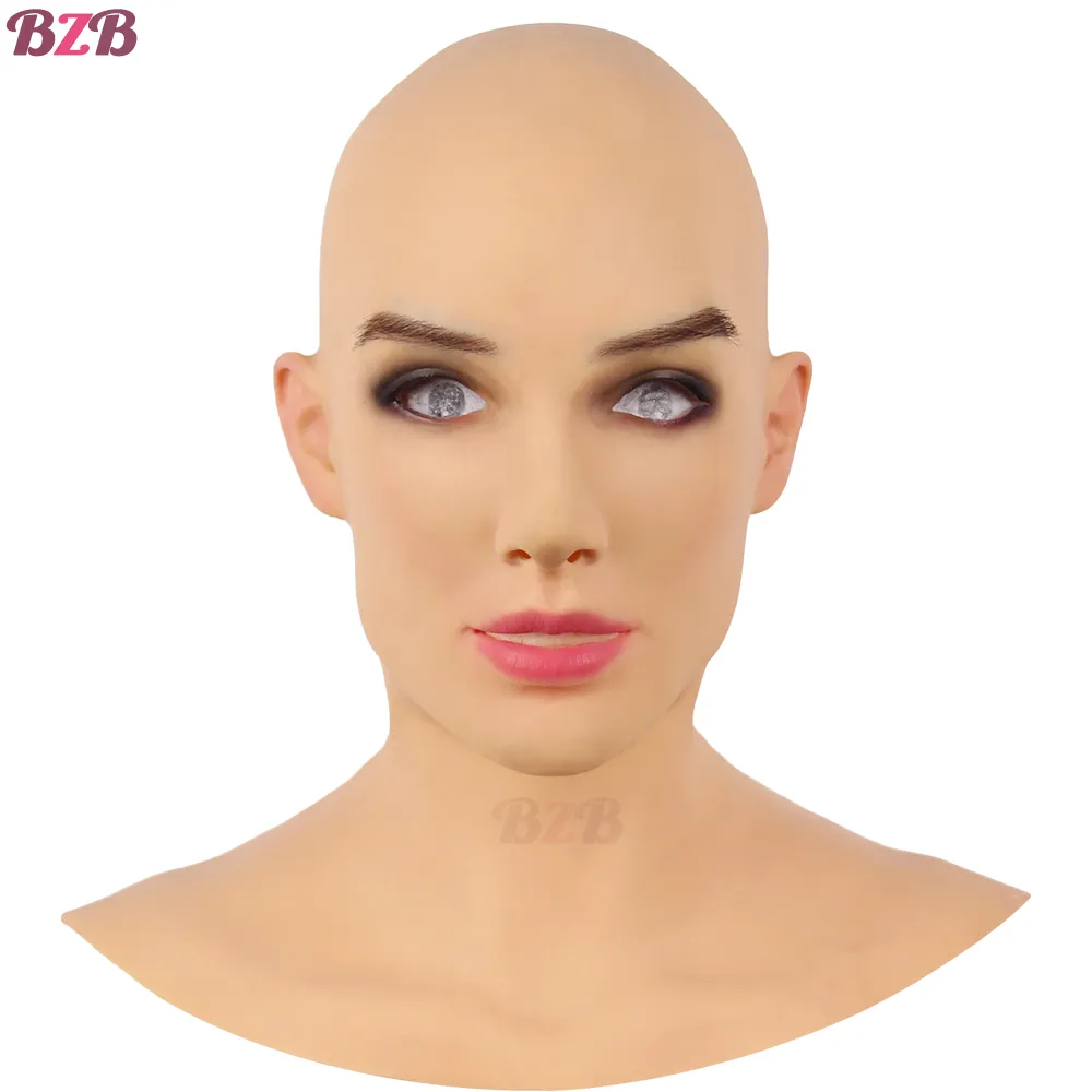 Beatrice Beauty-Maske, ganzer männlicher Latex, realistische Erwachsenen-Silikon-Vollgesichtsmaske für Mann, Cosplay, Party-Maske, Fetisch, echte Haut, high213N