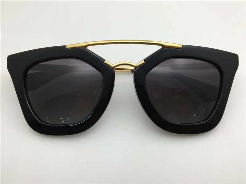 Atacado-New spr óculos de sol 09Q cinema óculos de sol espelho lente polarizada lente do vintage estilo retro moldura quadrada de ouro meio designer de mulheres