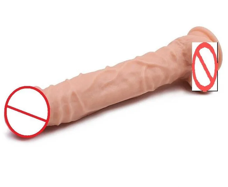 Vleeskleur realistische dildo flexibele penis whith sterke zuignap dildo's haan volwassen sex producten seksspeeltjes voor vrouwen