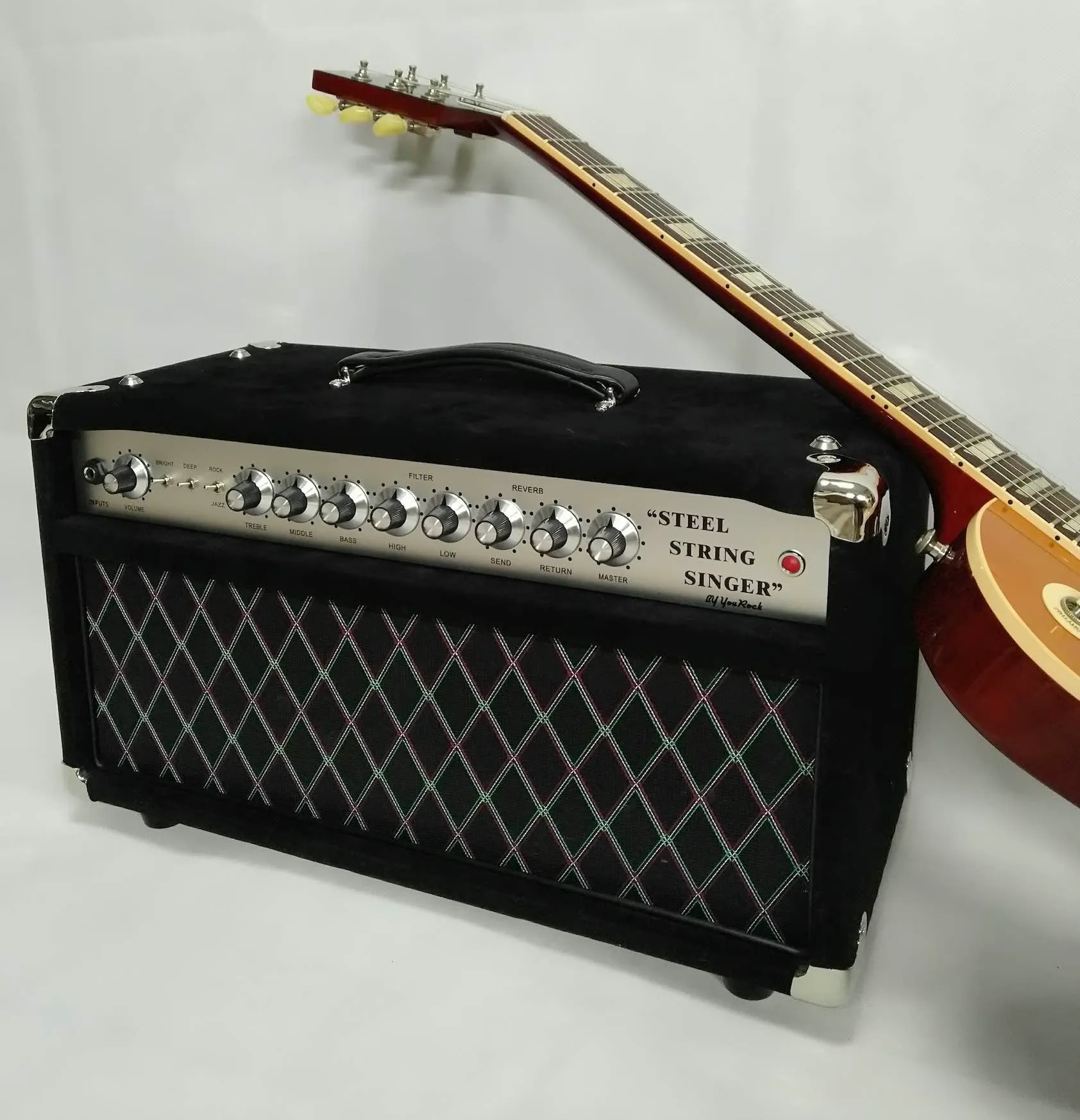 مخصص 1983 أنبوب الغيتار أمبير رئيس 50 واط لهجة SSS50 الصلب سلسلة المغني صمام اليد الهاتف التضخيم الكبير تخصيص غطاء Faceplate