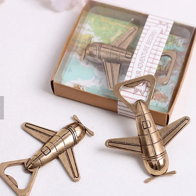 Airplane Bottle Opener Antique Plane Shape Beer Opener Wedding Gift