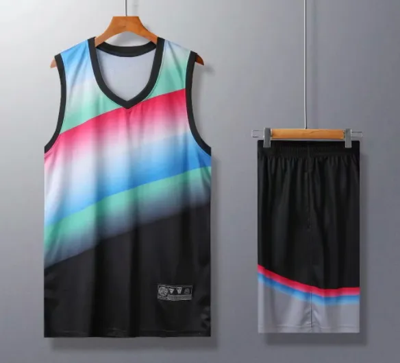 2019 Mäns Mesh Performance Custom Shop Basketball Jerseys Anpassade basketkläder Satser med Shorts Kläder Uniformer Kits Sportkläder